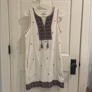 Madewell embroidered sleeveless shift dress